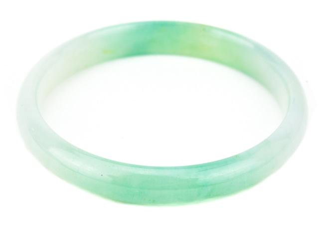 Estate Chinese Carved Jadeite Jade Bangle Bracelet (1 of 6)