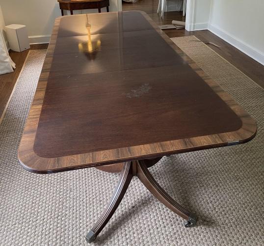 Regency Style Double Pedestal Dining Table (1 of 9)