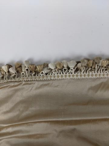 Custom Champagne Silk Tasseled Trim Drapes (1 of 3)