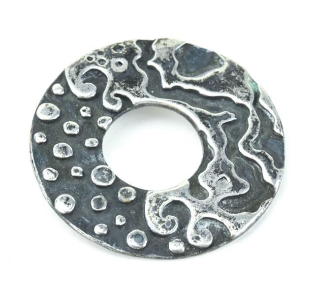 Vintage Signed Sterling Silver Modernist Pendant (1 of 5)