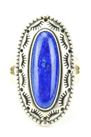 Vintage Native American Sterling & Lapis Ring (1 of 7)