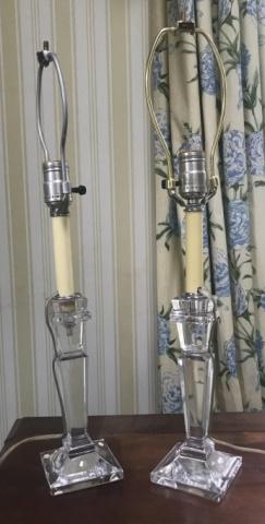 Pair Antique Candlesticks Mounted as Table Lamps (1 of 3)