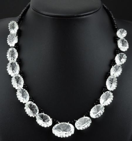 Estate Art Deco Style Rock Crystal Spinel Necklace (1 of 7)
