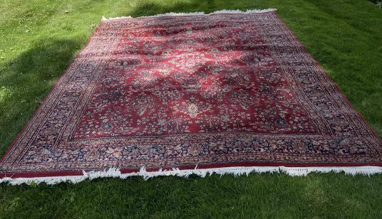 Karastan Persian Wool Carpet w Burgundy Navy Beige (1 of 10)