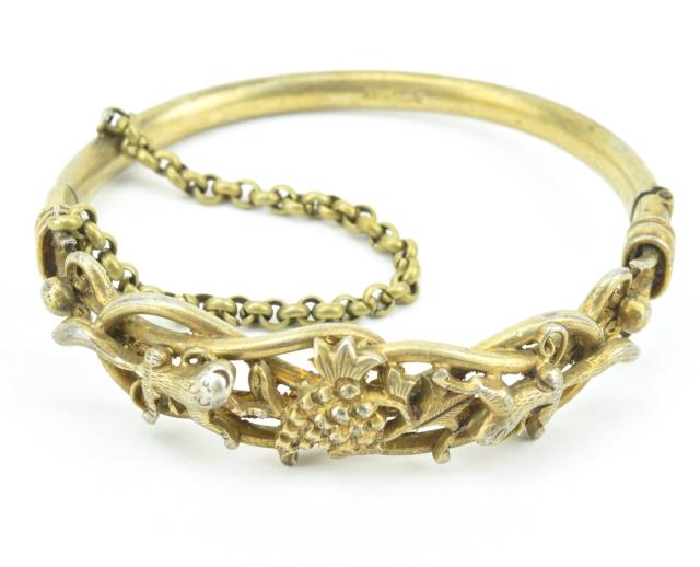 Antique Chinese Export Silver Bangle Bracelet (1 of 7)