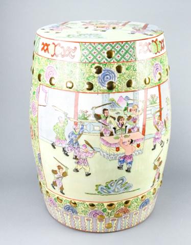 Chinese Porcelain Famille Rose Garden Stool (1 of 8)
