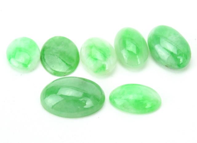 Group of Seven Loose Jade Cabochons for Jewelry (1 of 5)