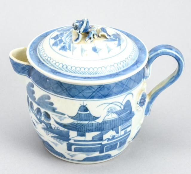 Antique Chinese Canton Porcelain Foo Lion Tea Pot (1 of 8)