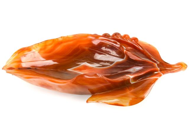 Chinese Carved Agate Petal Form Brush Wash (1 of 7)