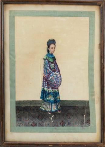 Antique Chinese Ancestor Portrait Painting on Silk (1 of 4)