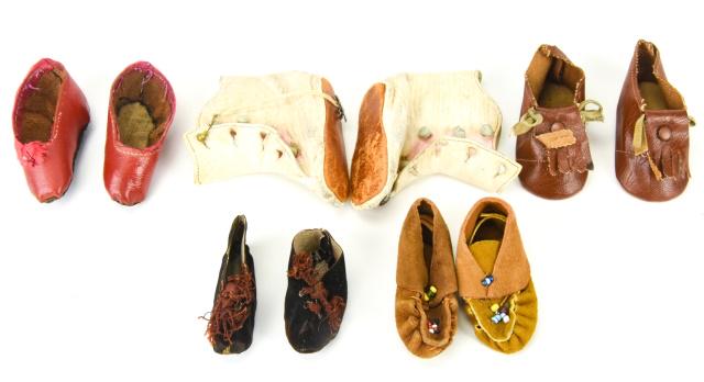Collection of Antique & Vintage Doll Shoes (1 of 10)