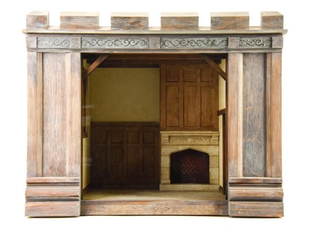 Vintage Artisan Made Dollhouse Castle Room Box (1 of 11)