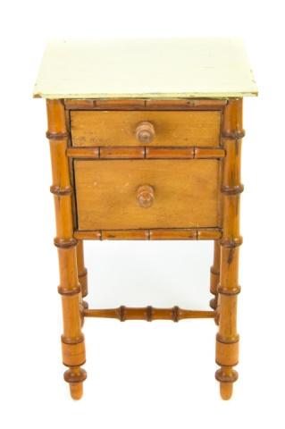 Antique 19th C French Faux Bamboo Doll Table (1 of 8)