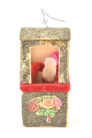 Antique Christmas Ornament Santa in Sedan Chair (1 of 8)