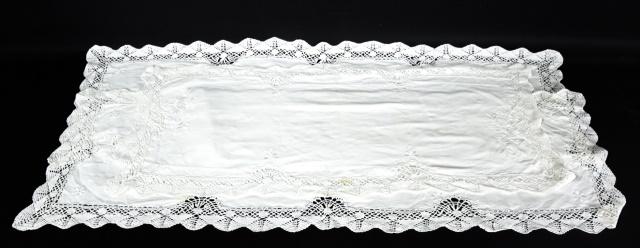 Antique or Vintage Lace Table Runners: Antique or Vintage Lace Table Runners Three (3) table runners. Longest measures approximately 39 inches by 14 inches.