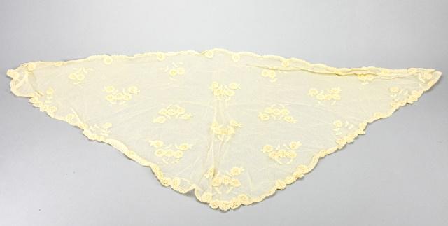 Antique 19th C Embroidered Lace Panel (1 of 7)