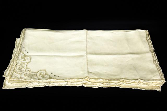 Ten (10) Antique or Vintage Lace Napkins (1 of 8)