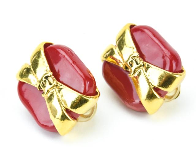 Vintage Chanel Paris Costume Lacquer Earrings (1 of 6)
