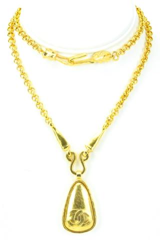 Vintage Chanel Costume Double C Logo Necklace (1 of 8)