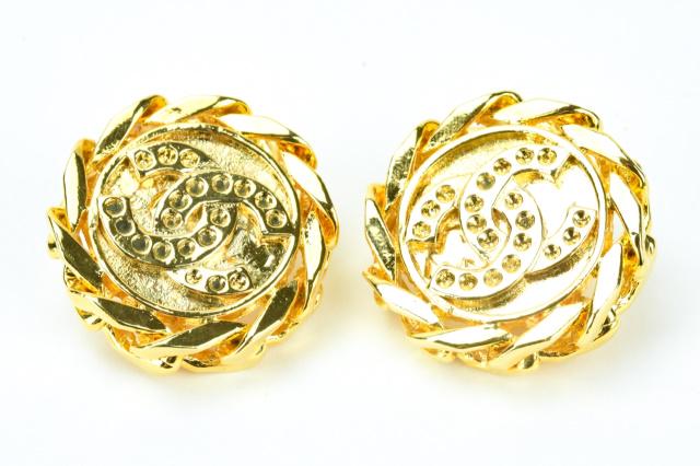 Vintage Chanel Costume Double C Logo Earrings (1 of 6)