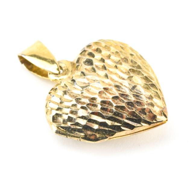 Vintage Gold Over Sterling Silver Heart Locket (1 of 5)