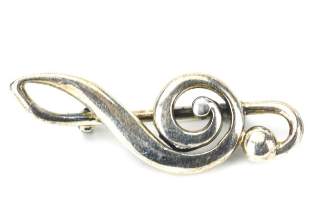 Sterling Silver Music Note Pin (1 of 6)
