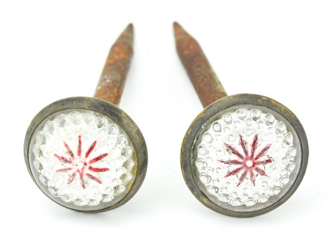 Pair Antique 19th C Sulfide Curtain Tie Backs (1 of 9)