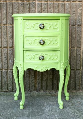 French Provincial Marble Top Night Stand (1 of 6)