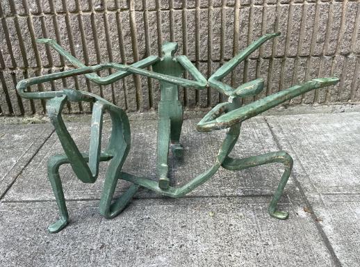 Modernist Patinated Bronze Figural Table Base (1 of 9)