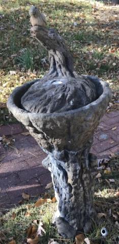 Cast Stone Garden Sculptural Bird Bath (1 of 4)