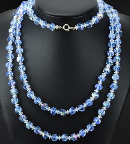 Vintage Costume Jewelry Faceted Crystal Necklace (1 of 7)