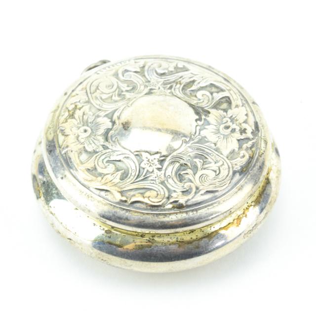 Antique 19th C Repousse Sterling Locket Pendant (1 of 7)