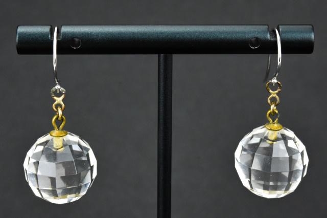 14kt White Gold Earrings w Antique Pools of Light (1 of 7)