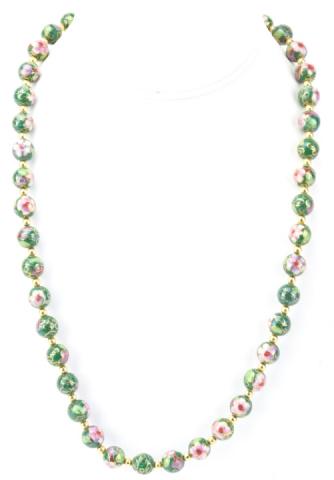 Estate Chinese Cloisonne Enamel Bead Necklace (1 of 6)