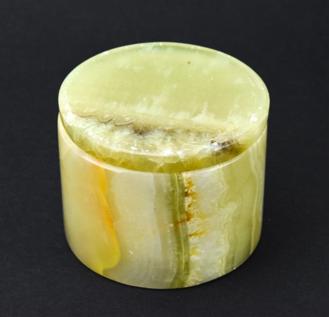 Carved Green Onyx Jewelry Box / Table Box (1 of 7)