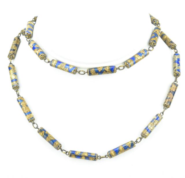 Antique Chinese Cloisonne Enamel Bead Necklace (1 of 6)