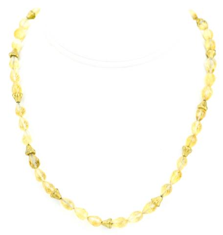 Briolette Cut Citrine Beaded Necklace Strand (1 of 7)
