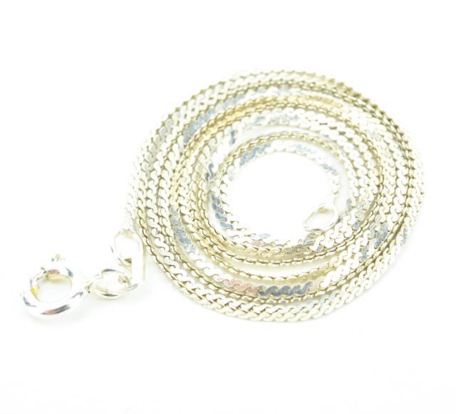 Italian Sterling Silver Herringbone Necklace (1 of 7)