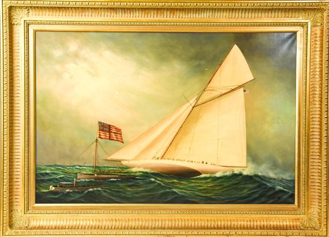 D. Tayler Maritime Framed Oil Painting on Canvas (1 of 14)