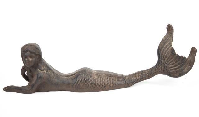 Cast Iron Mermaid Door Stop: Cast Iron Mermaid Door Stop. 16 inches x 3 inches