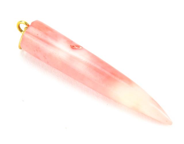 Estate Natural Carved Coral Horn Necklace Pendant (1 of 5)