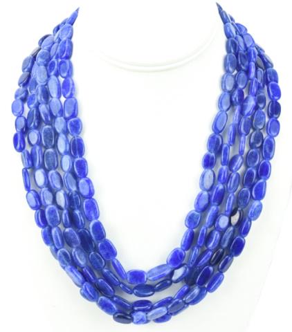 Multi Strand 750 Carat Blue Sapphire Bead Necklace (1 of 7)