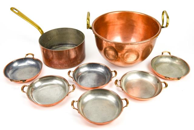 Vintage Copper Cookware Assortment (1 of 8)