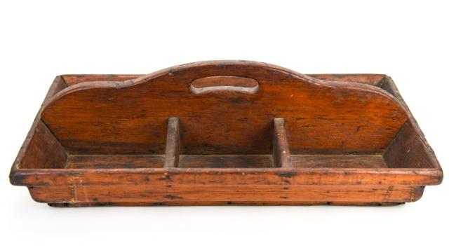 Antique Carved Tool Box with Compartments (1 of 7)