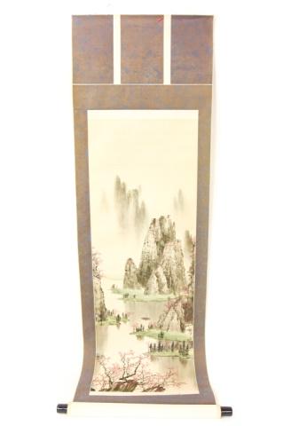 Chinese Watercolor Landscape Scroll Painting (1 of 9)