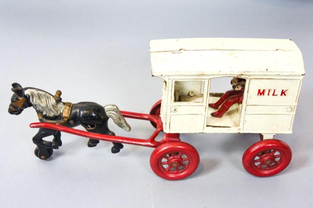 Vintage Cast Iron Hand Painted Milk Truck (1 of 7)