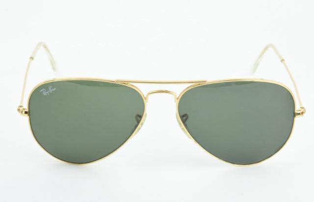 Pair Ray Ban Aviator Classic Gold Sunglasses (1 of 9)