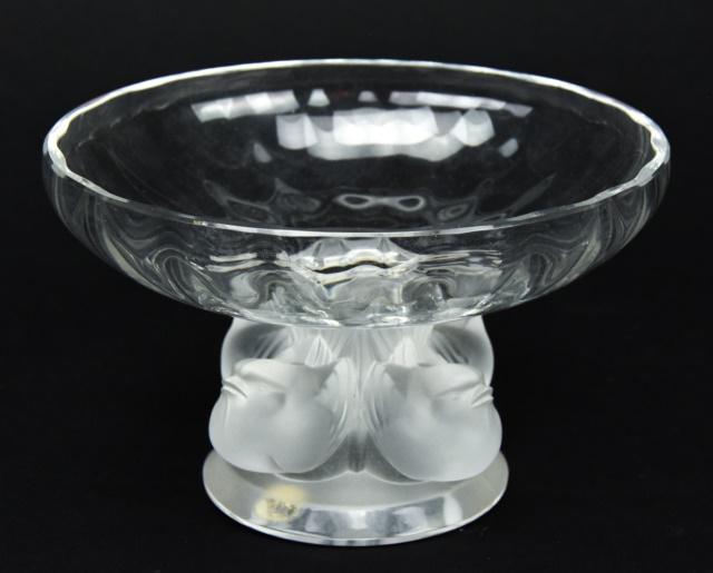 Lalique Crystal "Nogent" Bird Compote (1 of 8)