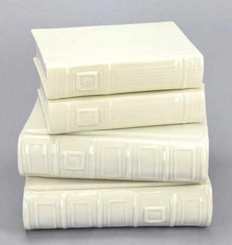 2 Pairs Porcelain Book Form Bookends (1 of 7)