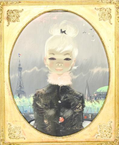 Igor Pantuhoff Portrait Painting of Parisian Girl (1 of 9)